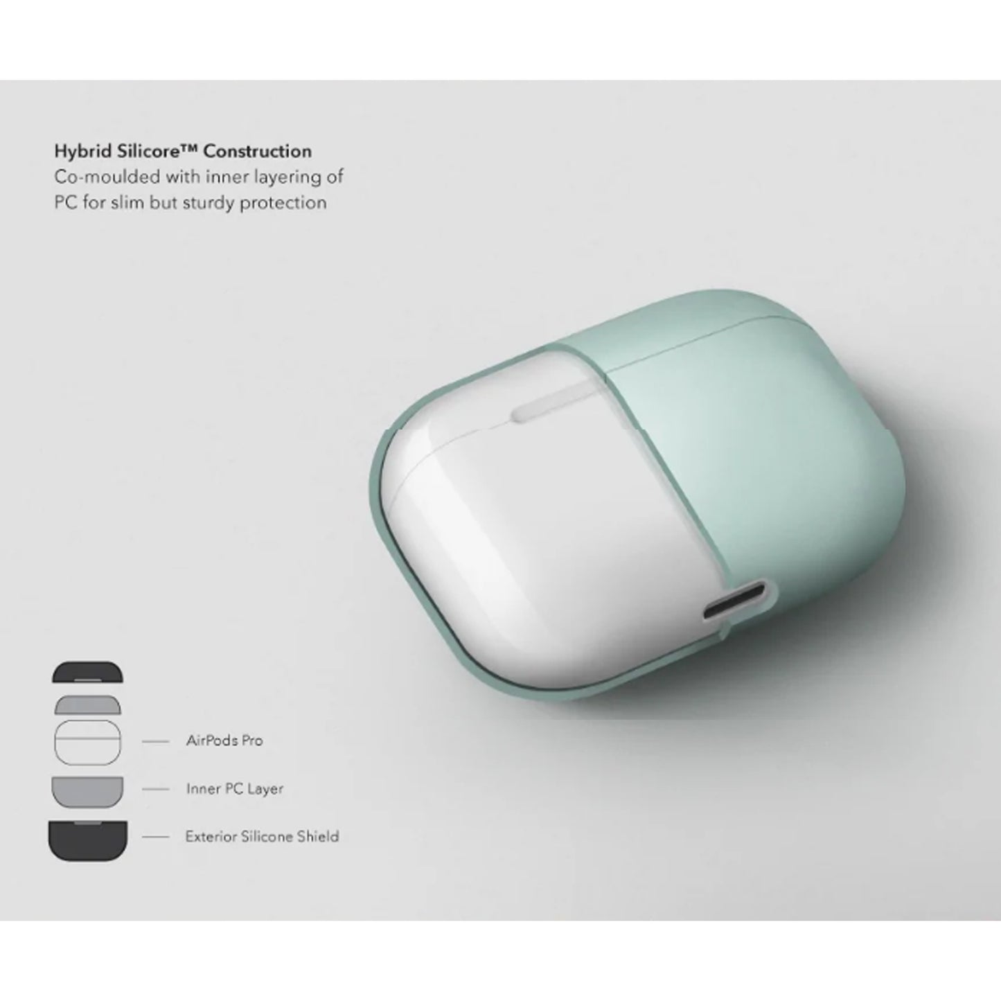 UNIQ Lino Airpods Pro 2 ( 2nd Gen ) - Silicone Case - Mint (Green) ( Barcode: 8886463683545 )