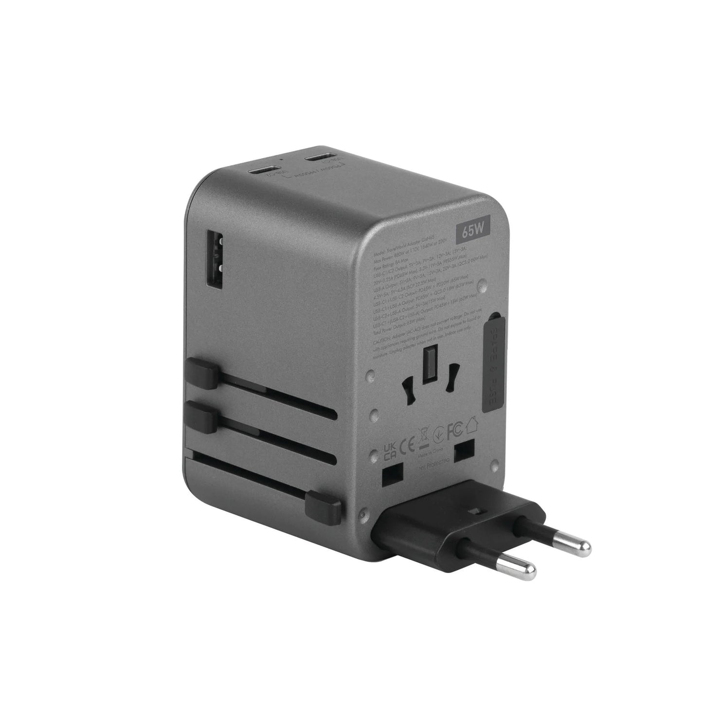 Energea TravelWorld Adapter GaN65 USB-C PD 65W + PPS 55W Universal Adapter (Barcode: 6957879461705 )