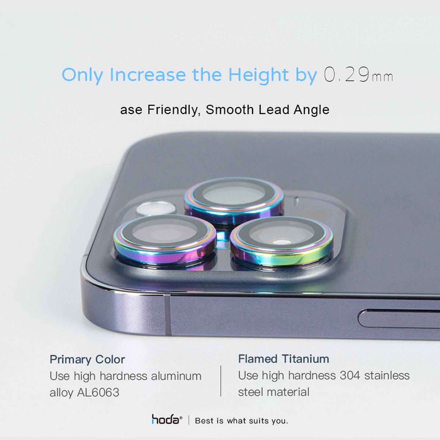 Hoda Sapphire Lens Protector for iPhone 14 Pro - 14 Pro Max - Gold (3pcs) (Barcode: 4711103546628 )