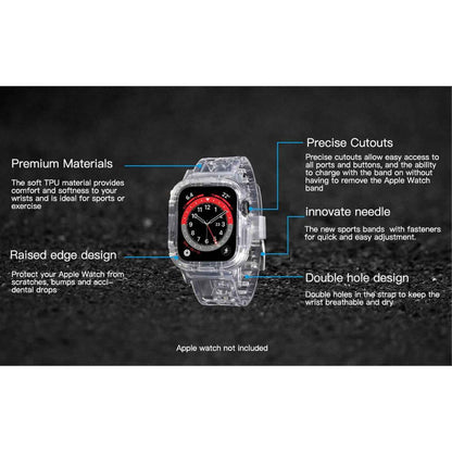 ITSKINS Spectrum Clear Combo ( Strap + Case ) for Apple Watch ( 45mm - 44mm ) Series 8 - SE2 - 7 - 6 - SE - 5 - 4 - Smoke (Barcode: 4894465231385 )
