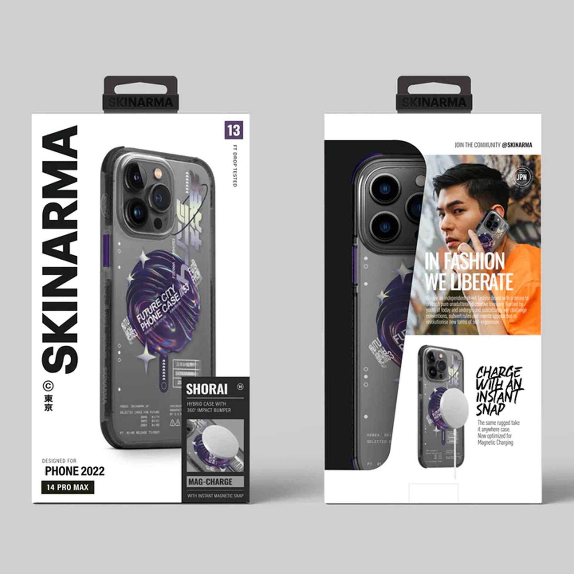[ONLINE ONLY] Skinarma Shorai with Mag Charge for iPhone 14 - Magsafe Compatible - Purple ( Barcode: 8886461242621 )