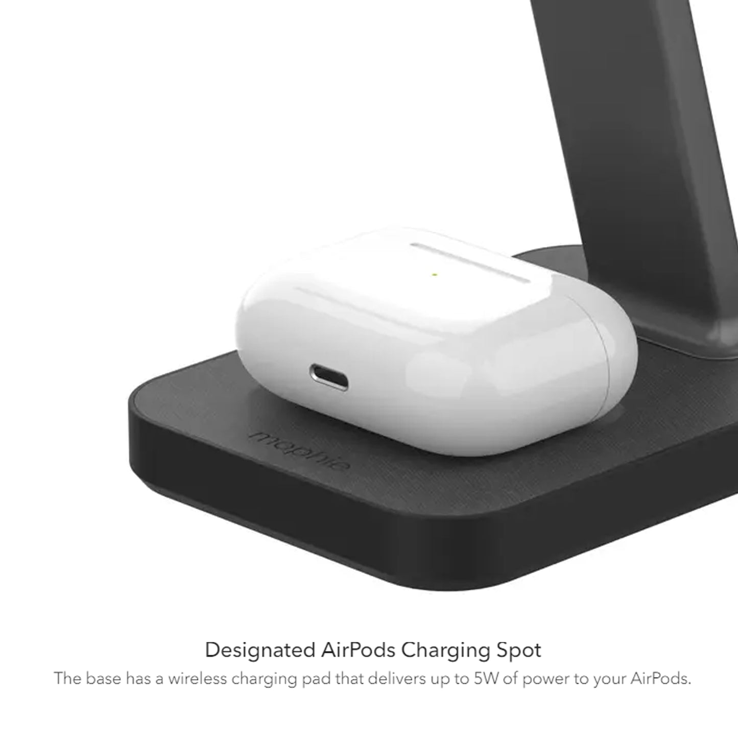 Mophie Snap+ Wireless Charging Stand & Pad - Magsafe Compatible with Airpods Charging Spot - Black ( Barcode: 840056162938 )