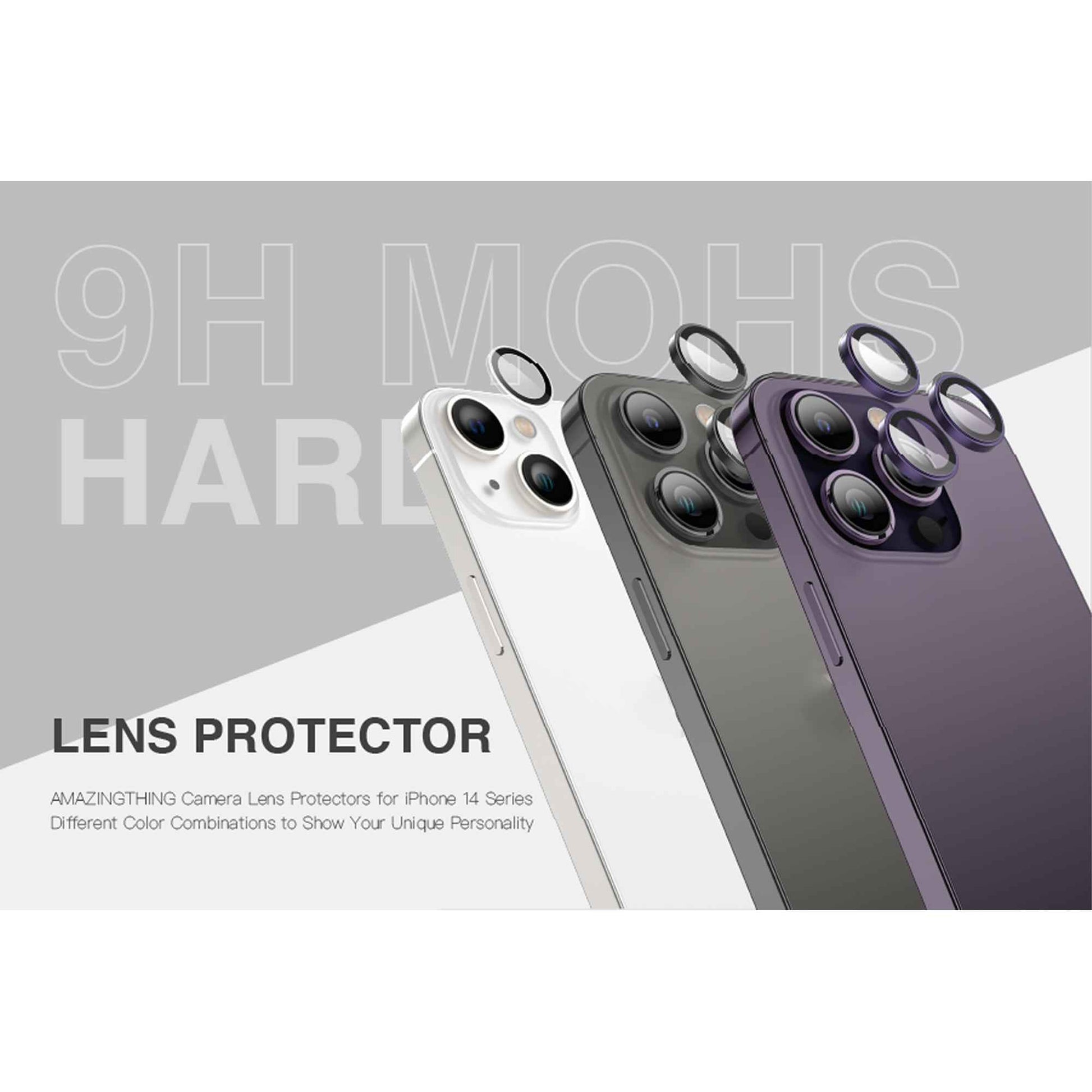 Amazingthing Lens Protector for iPhone 14 Pro - 14 Pro Max - Silver (Barcode: 4892878076081 )