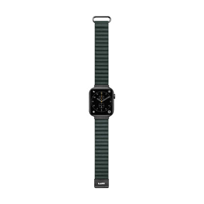 Laut Novi Luxe Watch Strap for Apple Watch 41mm - 40mm - 38mm ( Series 8 - SE - 7 - 6 - 5 - 4 - 3 - 2 ) -  Pine Green ( Barcode: 4895206933858 ) - Forexengineer -Malaysia- 4895206933858