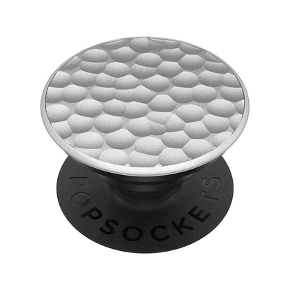 PopSockets PopGrip LUXE Swappable - Hammered Metal Silver
