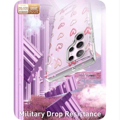 [ONLINE EXCLUSIVE] i-Blason Cosmo Case for Samsung Galaxy S23 Ultra With Build-in Screen Protector - Pink Hearts (Barcode : 843439121713 )