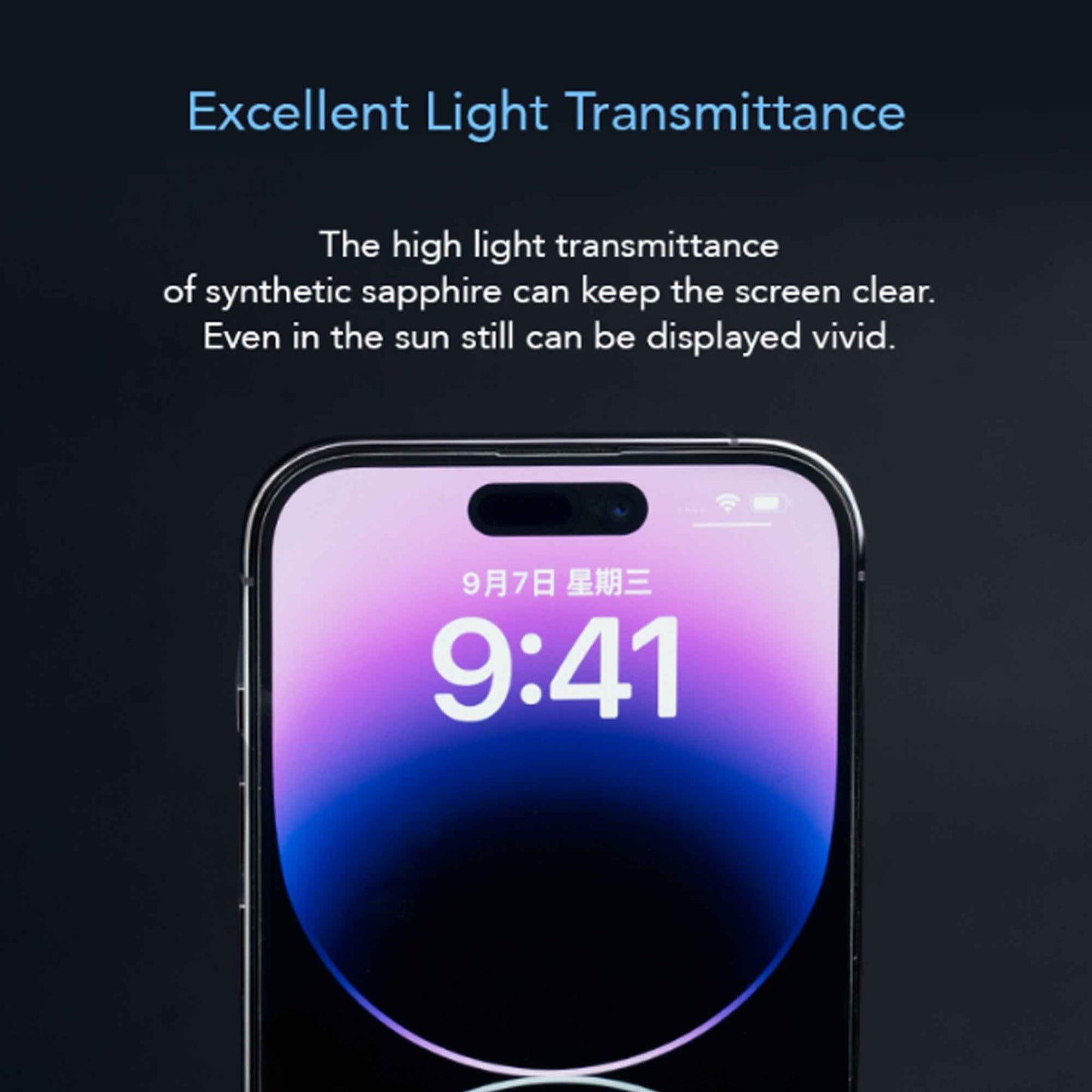Hoda Sapphire Screen Protector for iPhone 14 Pro with Dust Free Helper ( Barcode: 4711103546321 )