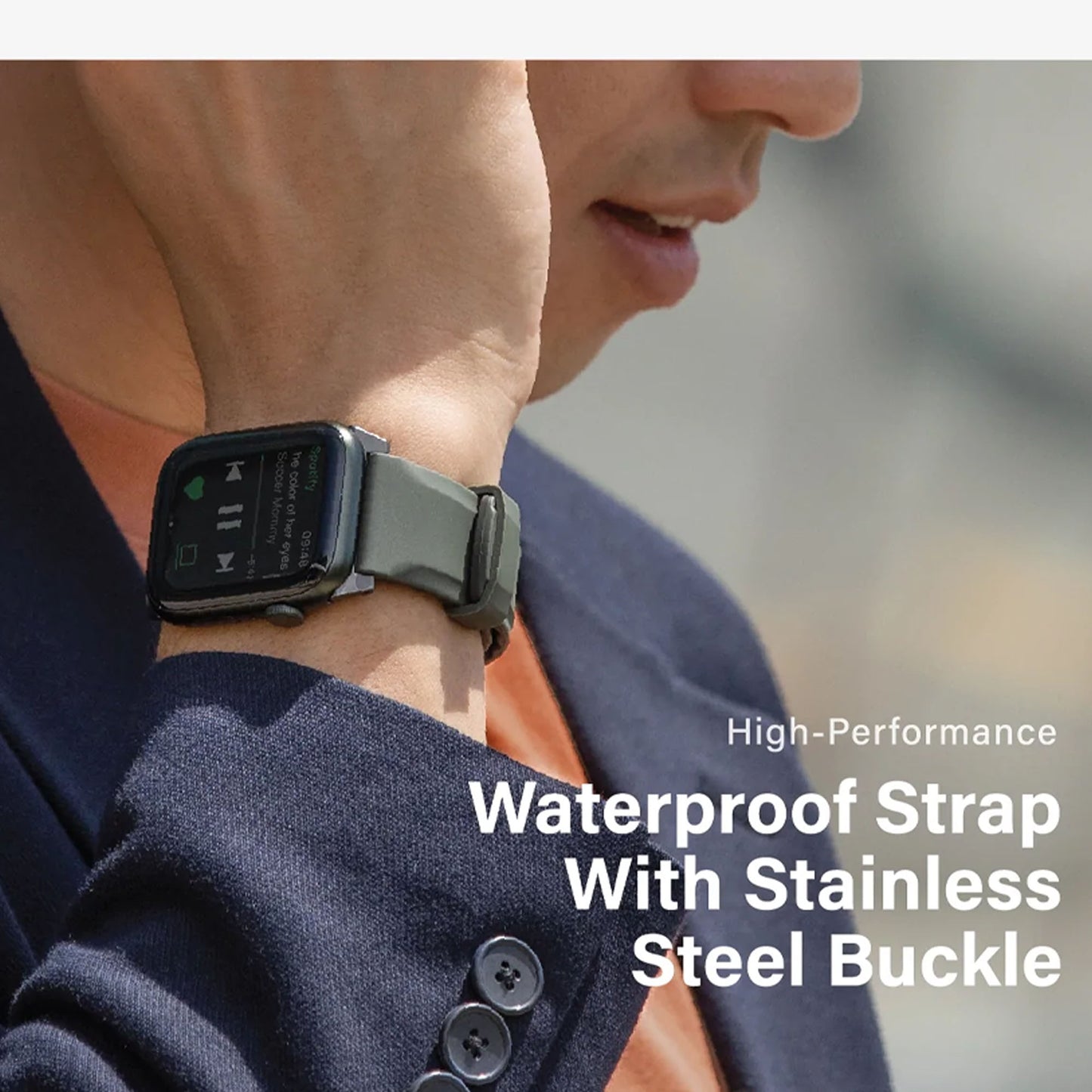 Uniq Linus Waterproof Silicon Strap for Apple Watch Series Ultra 2 /  1 & 9 / 8 / SE2 / 7 / SE / 6 / 5 / 4 / 3 / 2 / 1 )