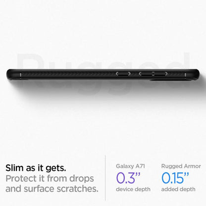 Spigen Rugged Armor for Samsung Galaxy A71 - Matte Black - Forexengineer -Malaysia- 8809685624271