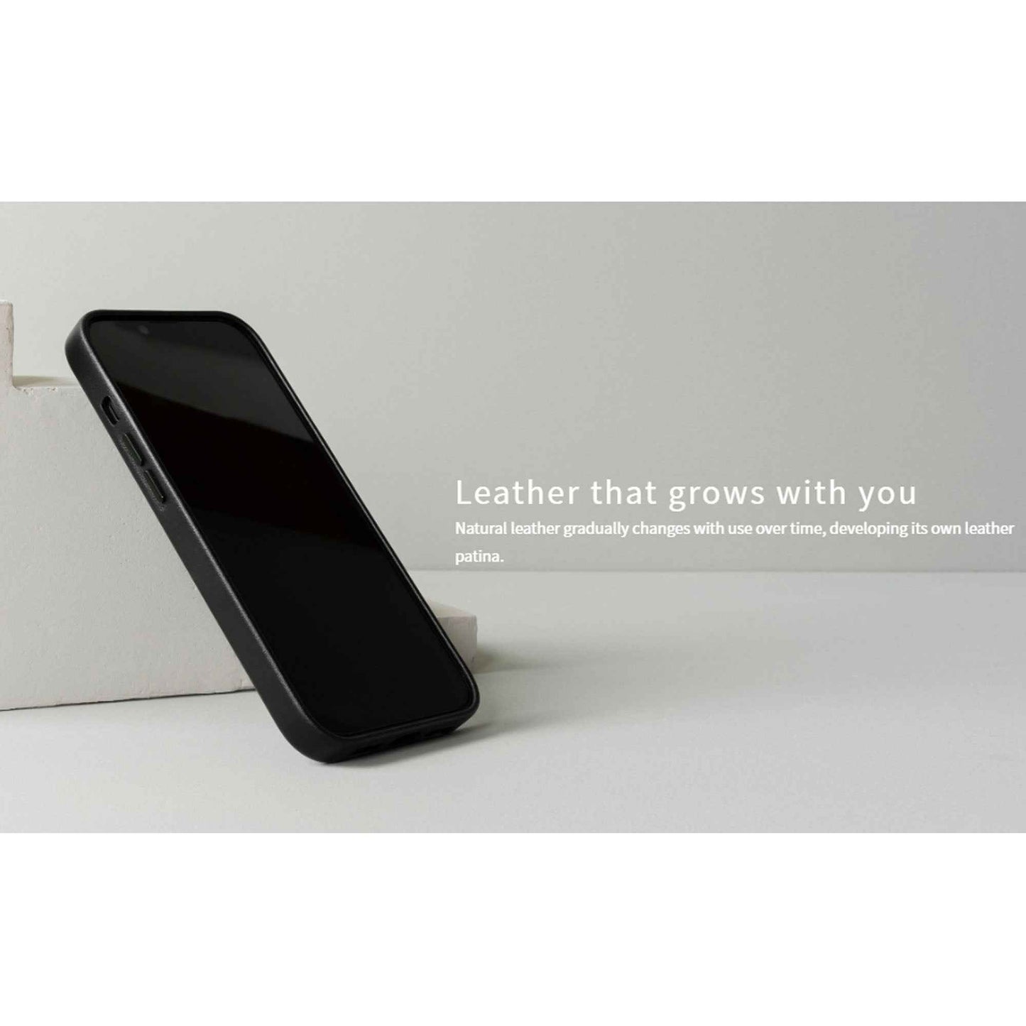 Alto Clop for iPhone 14 Pro Max - Magsafe Compatible - Italian Full Grain Aniline Leather - Caramel Brown (Barcode: 728028514896 )