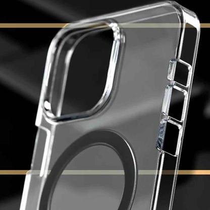 Caudabe Lucid Clear for iPhone 14 Pro Max - Magsafe Compatible - Crystal - Charcoal