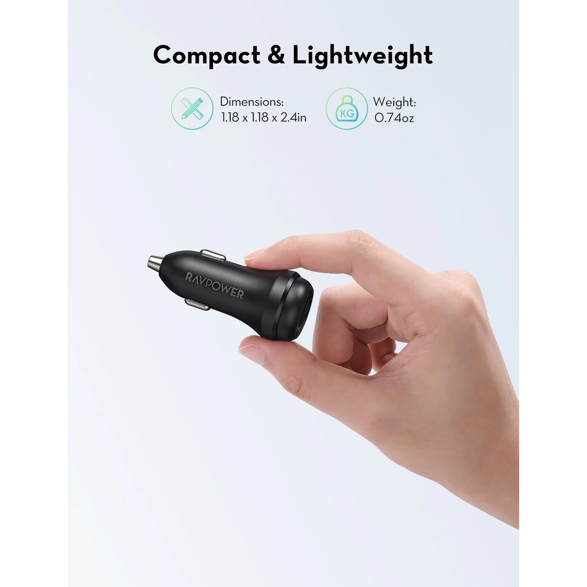 ENERGEA AluDrive D60 Car Charger 66W Max ( 30W PD ) Duo USB-C Port ( Barcode: 6957879424755 ) - Forexengineer -Malaysia- 6957879424755