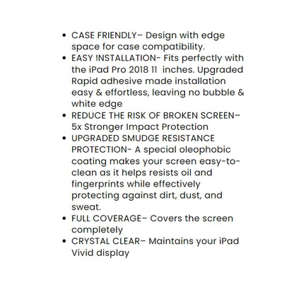 Zeelot PureGlass Tempered Glass for iPad Pro 11" & iPad Air 10.9"  2.5D Screen Protector - HD Clear