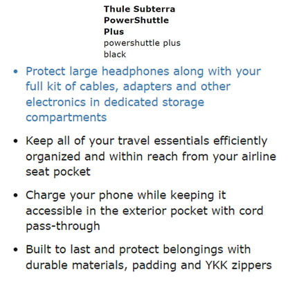 [PRE-ORDER] Thule Subterra Powershuttle Plus - Black (Barcode: 0085854246187 ) [ETA: 10 BUSINESS DAYS]