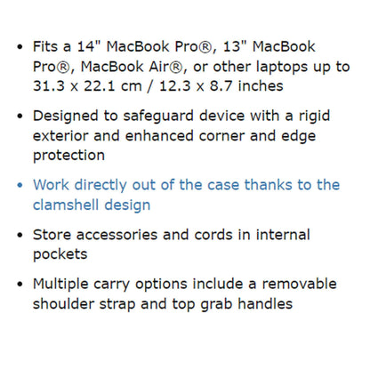 Thule Gauntlet 4.0 for MacBook Pro 14" & 13", MacBook Air, and Laptops up to 31.3 x 22.1 cm - Sleek Laptop Attache - Black
