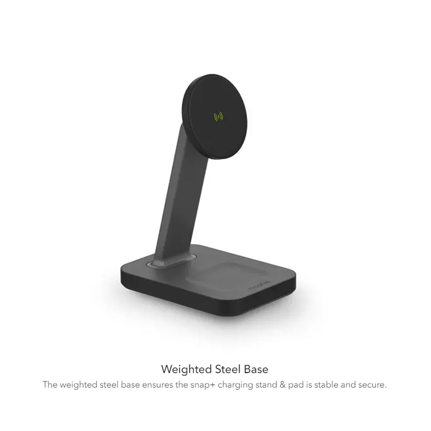 Mophie Snap+ Wireless Charging Stand & Pad - Magsafe Compatible with Airpods Charging Spot - Black ( Barcode: 840056162938 )