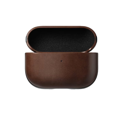 Nomad Modern Leather Horween Case for AirPods Pro 2 ( 2nd Gen ) - Rustic Brown - Forexengineer -Malaysia- 856500019970