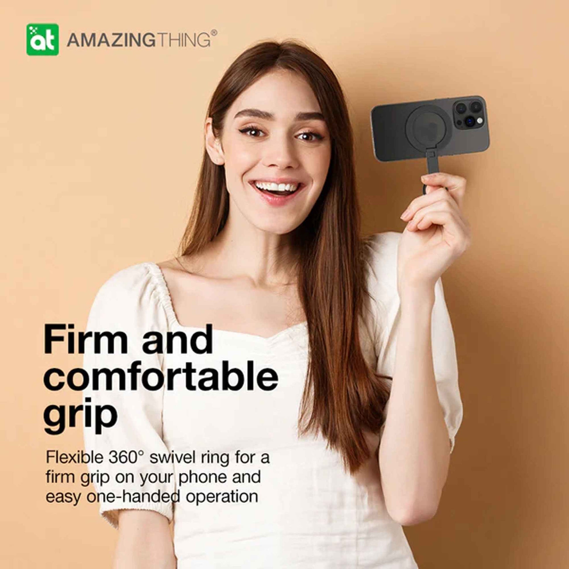 Amazingthing Titan Mag Magnetic Grip with Adjustable Stand - Space Gray (Barcode : 4892878077613 )