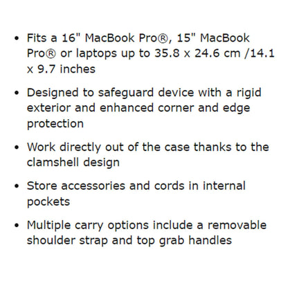 Thule Gauntlet 4.0 for MacBook Pro 16" - 15" - laptops up to 35.8 x 24.6 cm - Laptop Attache - Black