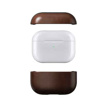 Nomad Modern Leather Horween Case for AirPods Pro 2 ( 2nd Gen ) - Rustic Brown - Forexengineer -Malaysia- 856500019970