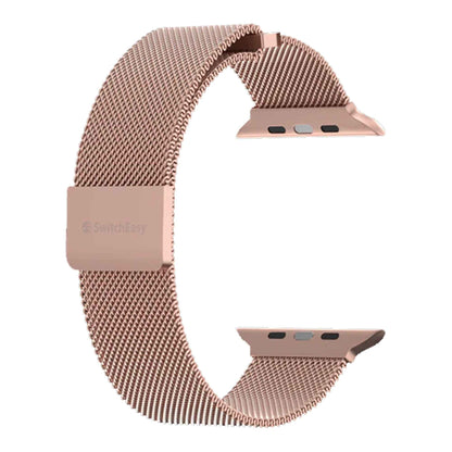 SwitchEasy Mesh Stainless Steel Loop for Apple Watch 41mm - 40mm - 38mm ( 8 - SE2 - 7 - SE - 6 - 5 - 4 - 3 - 2 ) - Rose Gold (Barcode : 4895241108327 )