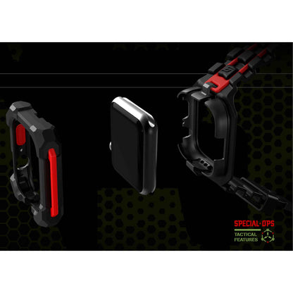 Element Case Special Ops for Apple Watch ( 45mm ) Series 8 - 7 ( Casing + Strap ) - Black-Red (Barcode: 810046112793 )