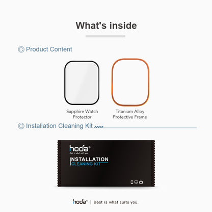 HODA Sapphire Watch Protector with Titanium Alloy Protective Frame for Apple Watch Ultra 49mm - Matte Silver (Barcode : 4711103548325 ) - Forexengineer -Malaysia- 4711103548325