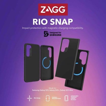 ZAGG Gear4 Rio Snap for Samsung S23 Ultra - 2 Meters Drop Protection - Black (Barcode: 840056177710 )
