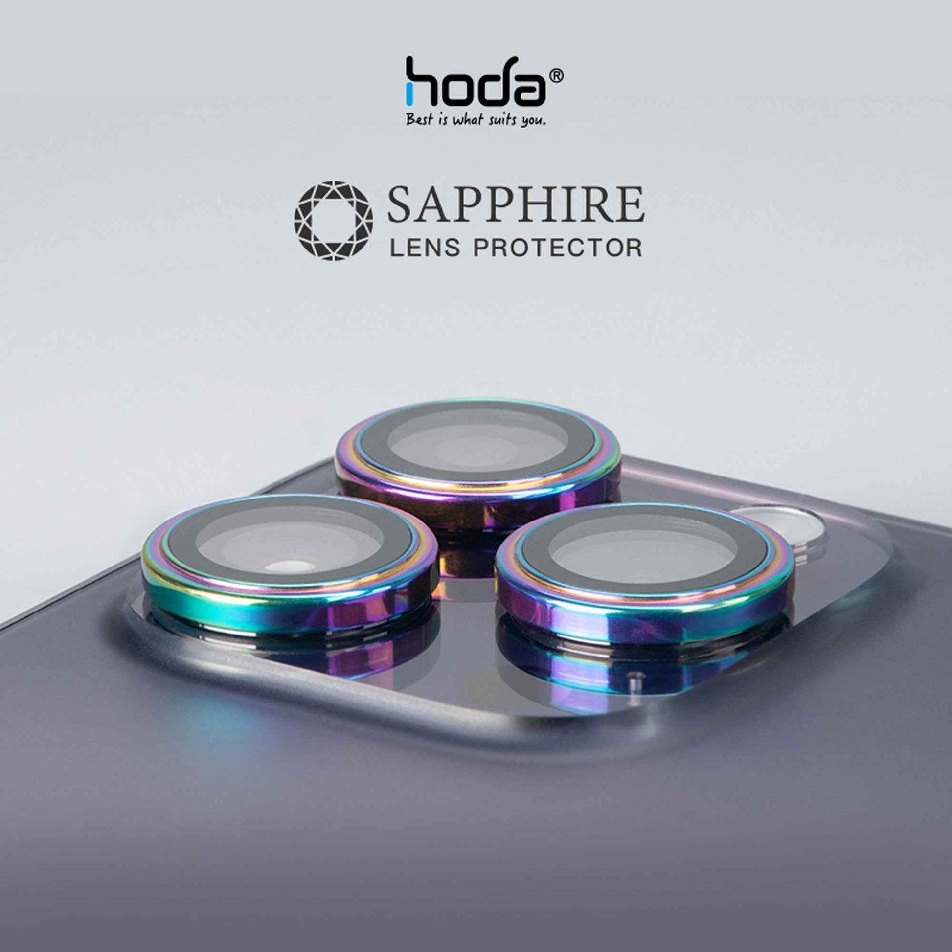 Hoda Sapphire Lens Protector for iPhone 14 Pro - 14 Pro Max - Gold (3pcs) (Barcode: 4711103546628 )