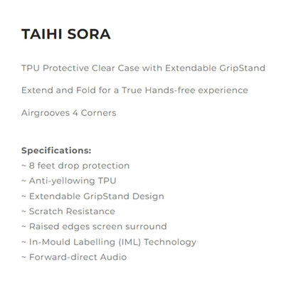 SKINARMA Taihi Sora for iPhone 14 Pro Max with Extendable GripStand - Black ( Barcode: 8886461242188 )