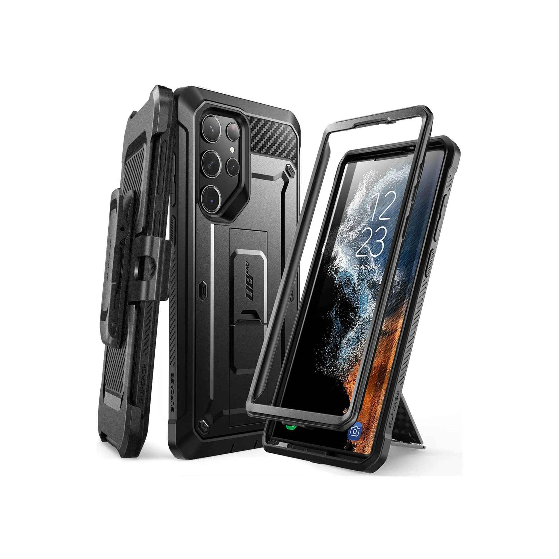 [ONLINE EXCLUSIVE] Supcase Unicorn Beetle PRO for Samsung Galaxy S23 Ultra (Without built-in Screen Protector) - Black (Barcode : 843439121539 )