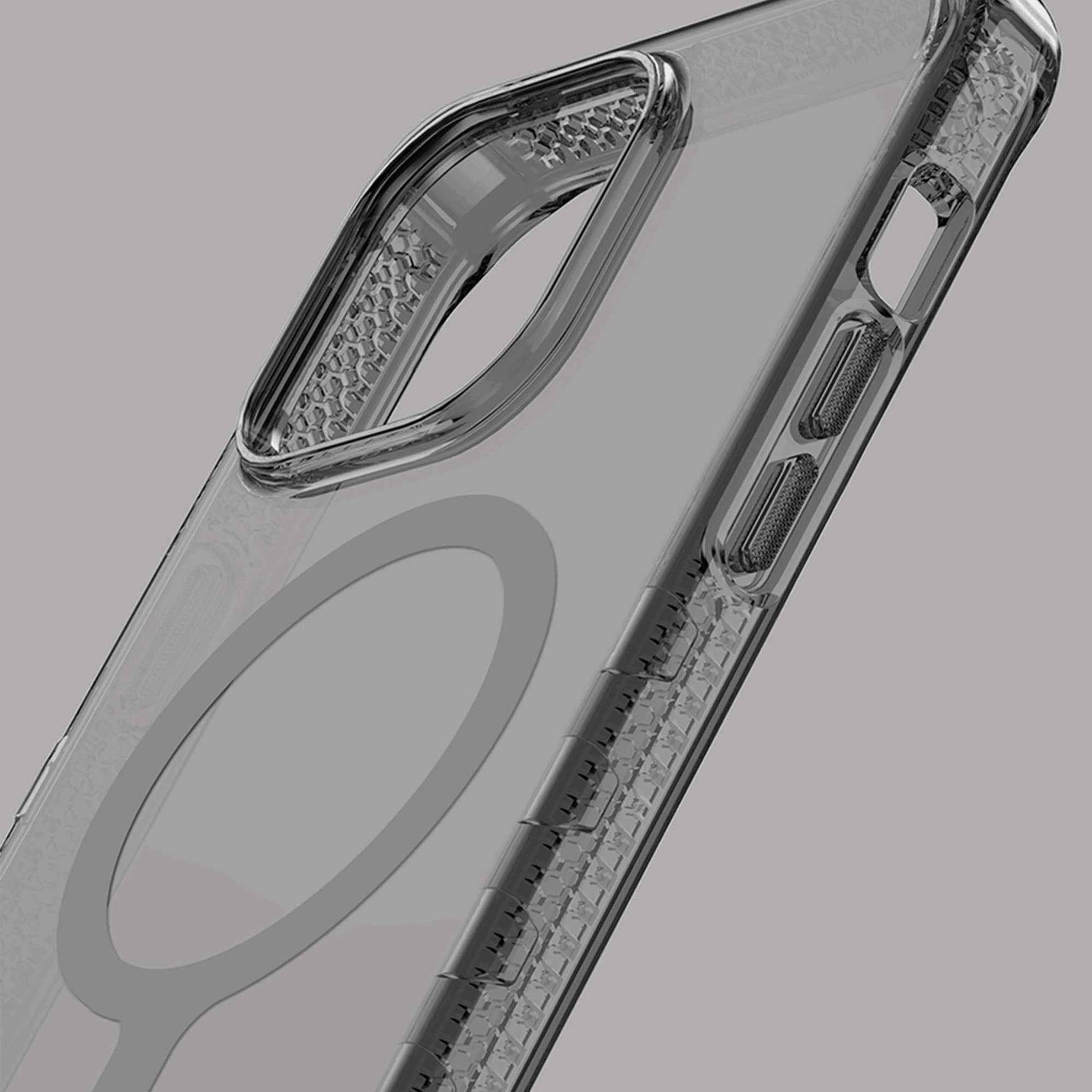 ITSKINS Supreme -- R Clear for iPhone 14 Plus - Magsafe Compatible - Graphite and Graphite Print ( Barcode: 4894465689254 )