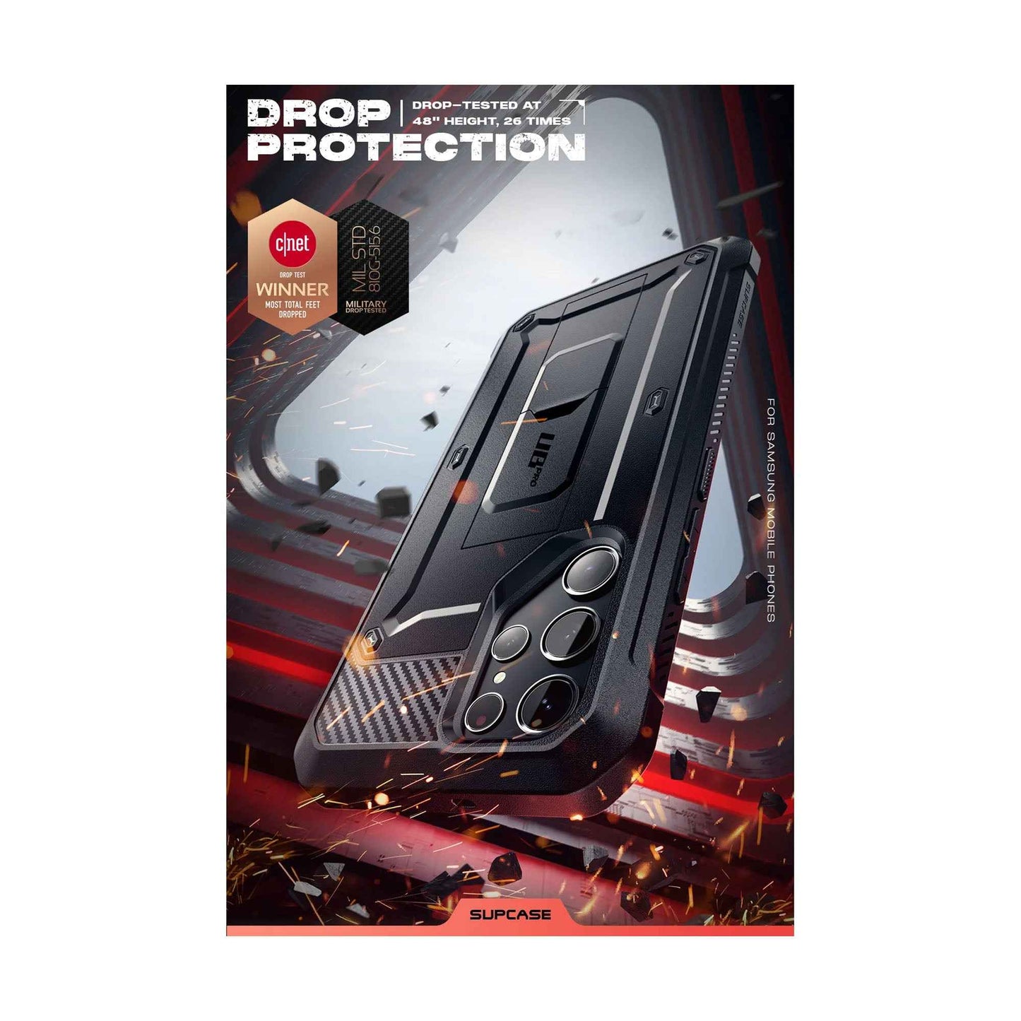 [ONLINE EXCLUSIVE] Supcase Unicorn Beetle PRO for Samsung Galaxy S23 Ultra (Without built-in Screen Protector) - Black (Barcode : 843439121539 )