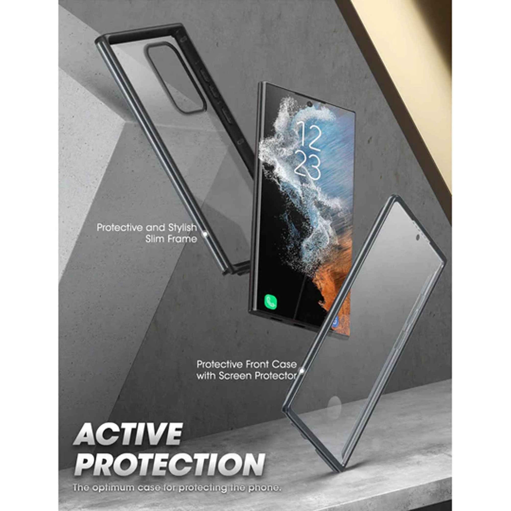 [ONLINE EXCLUSIVE] Supcase Unicorn Beetle Edge XT for Samsung Galaxy S23 Ultra ( With Build-in Screen Protector ) - Black (Barcode : 843439121584 )