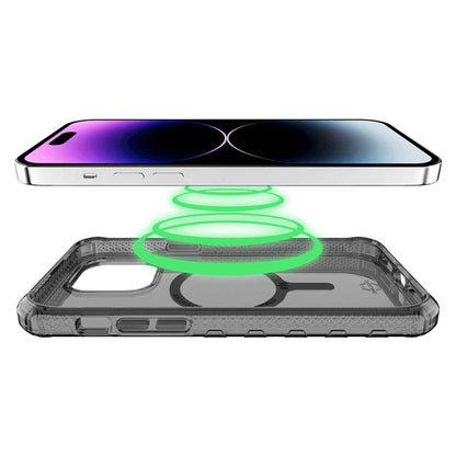 ITSKINS Supreme -- R Clear for iPhone 14 Plus - Magsafe Compatible - Graphite and Graphite Print ( Barcode: 4894465689254 )