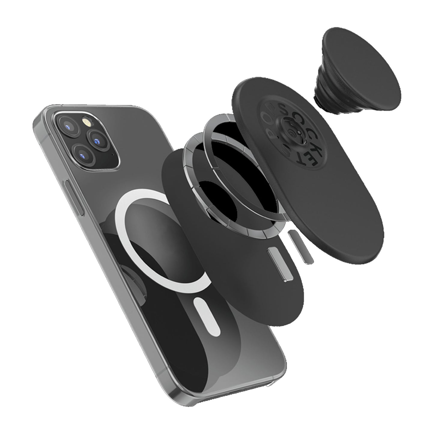 PopSockets PopGrip MagSafe Magnetic Phone Grip & Stand - Black - Forexengineer -Malaysia- 840173715734