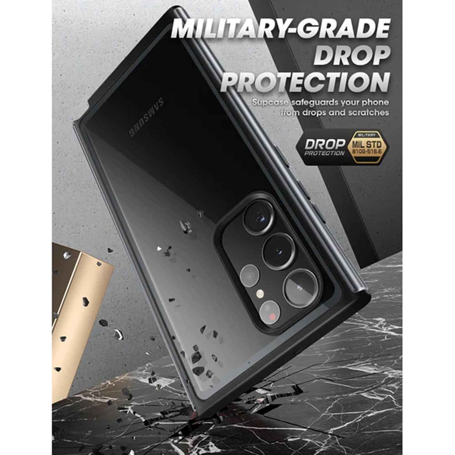 [ONLINE EXCLUSIVE] Supcase Unicorn Beetle Edge XT for Samsung Galaxy S23 Ultra ( With Build-in Screen Protector ) - Black (Barcode : 843439121584 )