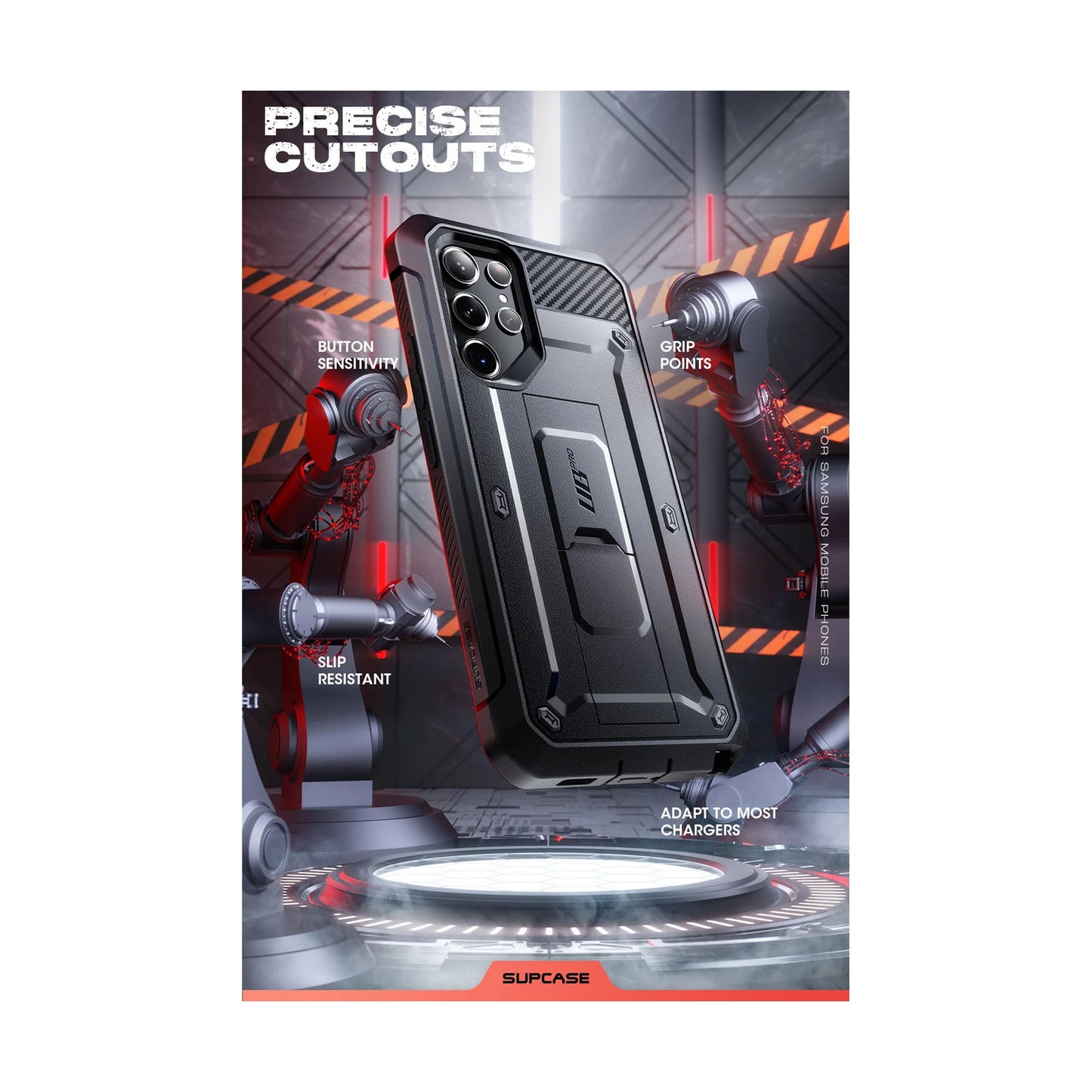 [ONLINE EXCLUSIVE] Supcase Unicorn Beetle PRO for Samsung Galaxy S23 Ultra (Without built-in Screen Protector) - Black (Barcode : 843439121539 )