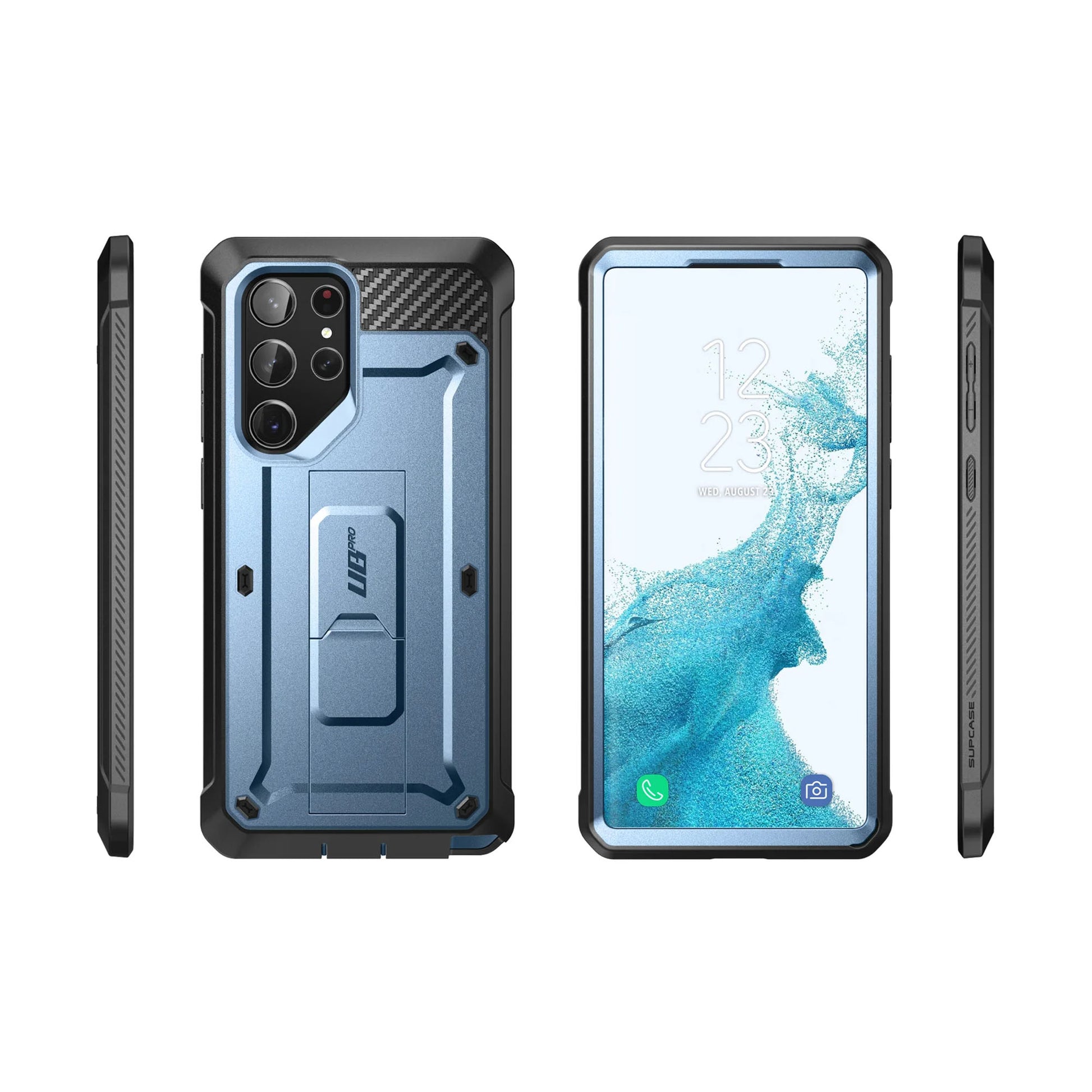 Supcase Unicorn Beetle PRO for Samsung Galaxy S23 (Without built-in Screen Protector) - Metallic Blue - Forexengineer -Malaysia- 843439121331