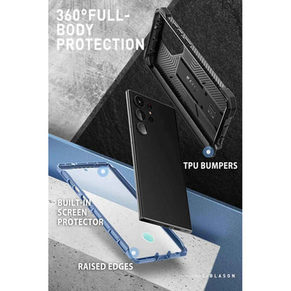[ONLINE EXCLUSIVE] i-Blason Armorbox Case for Samsung Galaxy S23 Ultra ( With 2 Set Build-in Screen Protector ) - Metallic Blue (Barcode : 843439121454 )