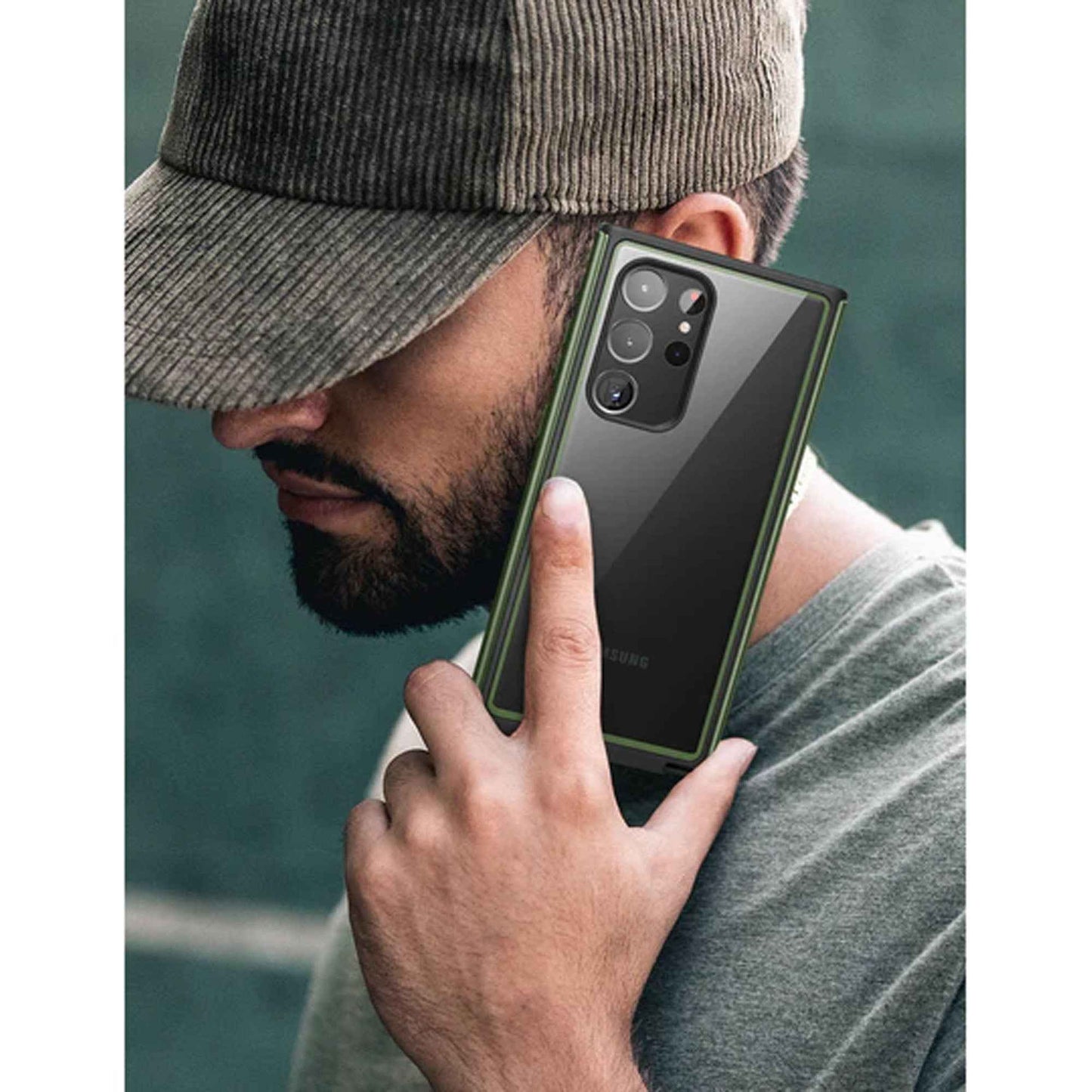 [ONLINE EXCLUSIVE] Supcase Unicorn Beetle Edge XT for Samsung Galaxy S23 Ultra ( With Build-in Screen Protector ) - Dark Green (Barcode : 843439121591 )