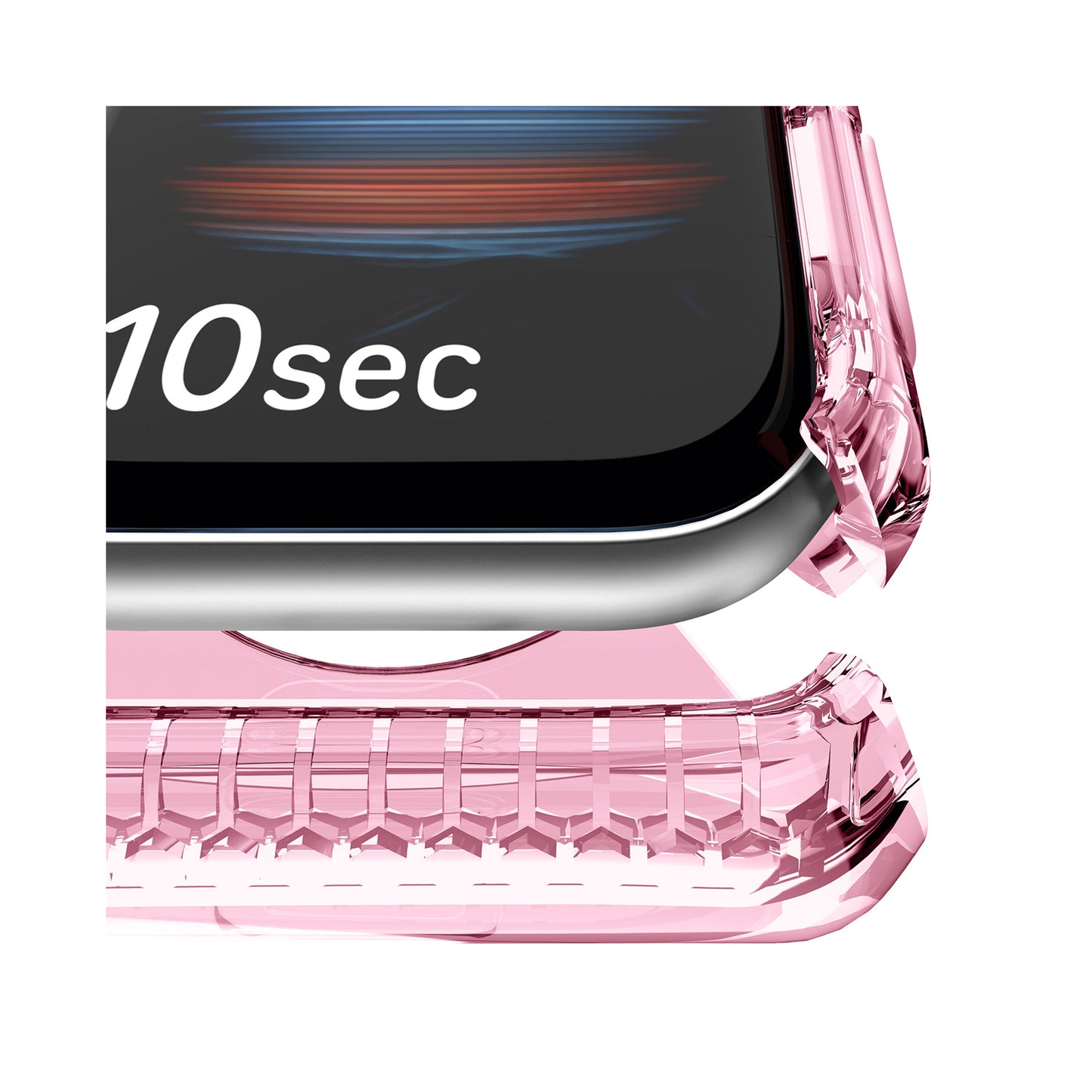 ITSKINS Spectrum Clear Case for Apple Watch ( 41mm - 40mm ) Series 8 - SE2 - 7 - 6 - SE - 5 - 4 - Light Pink (Barcode: 4894465705190 )