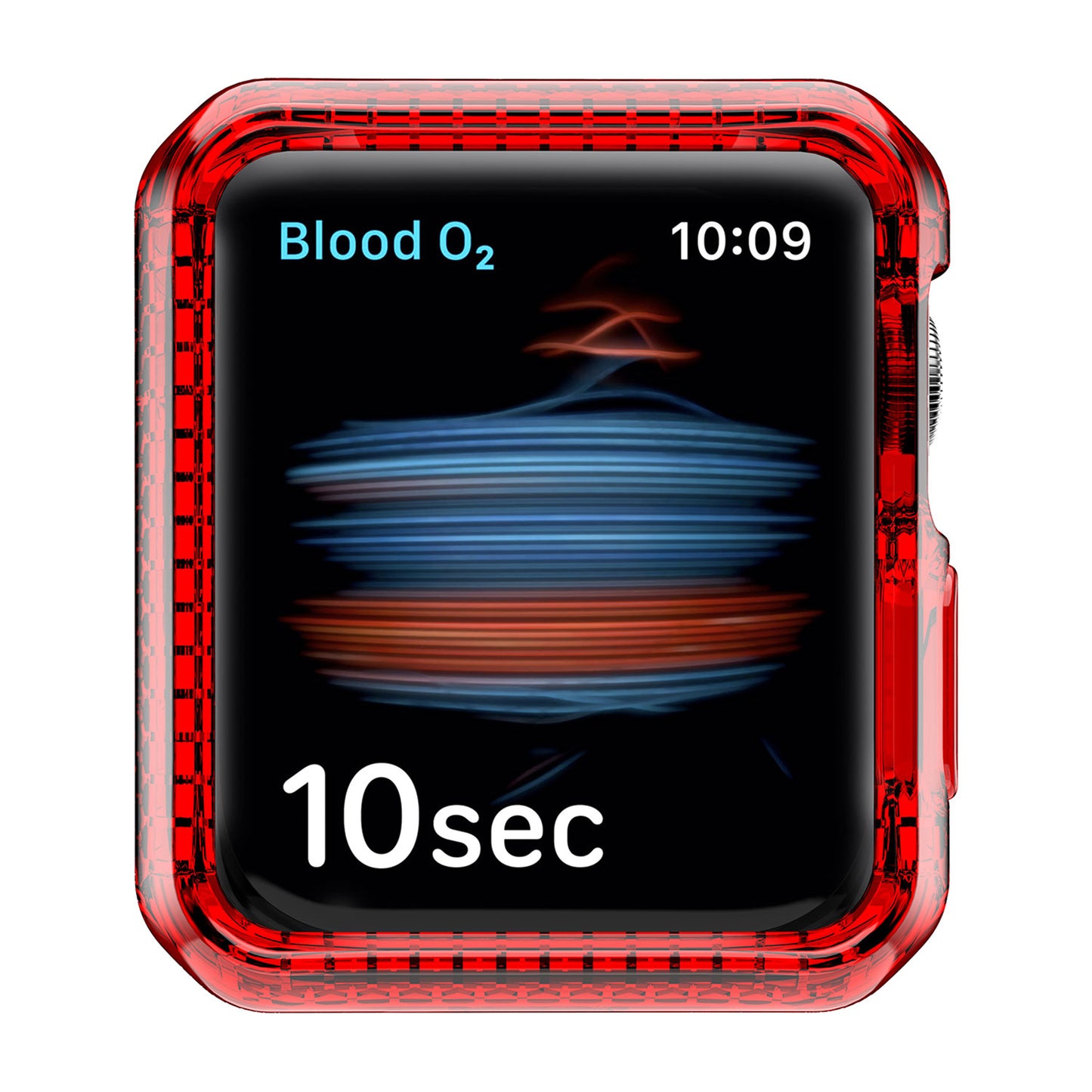 ITSKINS Spectrum Clear Case for Apple Watch ( 45mm - 44mm ) Series 8 - SE2 - 7 - 6 - SE - 5 - 4 - Red (Barcode: 4894465926908 )