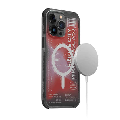 [ONLINE ONLY] Skinarma Shorai with Mag Charge for iPhone 14 Pro Max - Magsafe Compatible - Red ( Barcode: 8886461242676 )