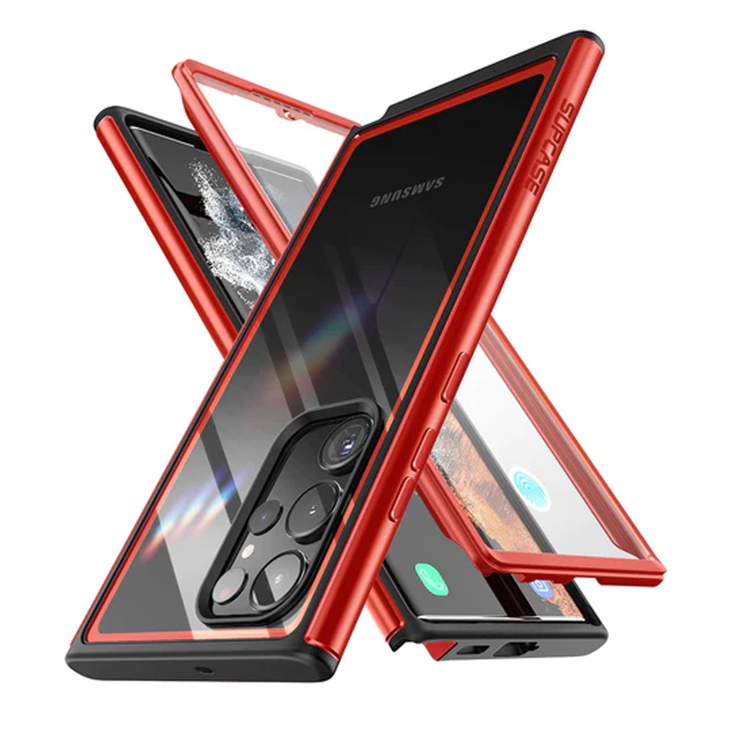 [ONLINE EXCLUSIVE] Supcase Unicorn Beetle Edge XT for Samsung Galaxy S23 Ultra ( With Build-in Screen Protector ) - Metallic Red (Barcode : 843439121607 )