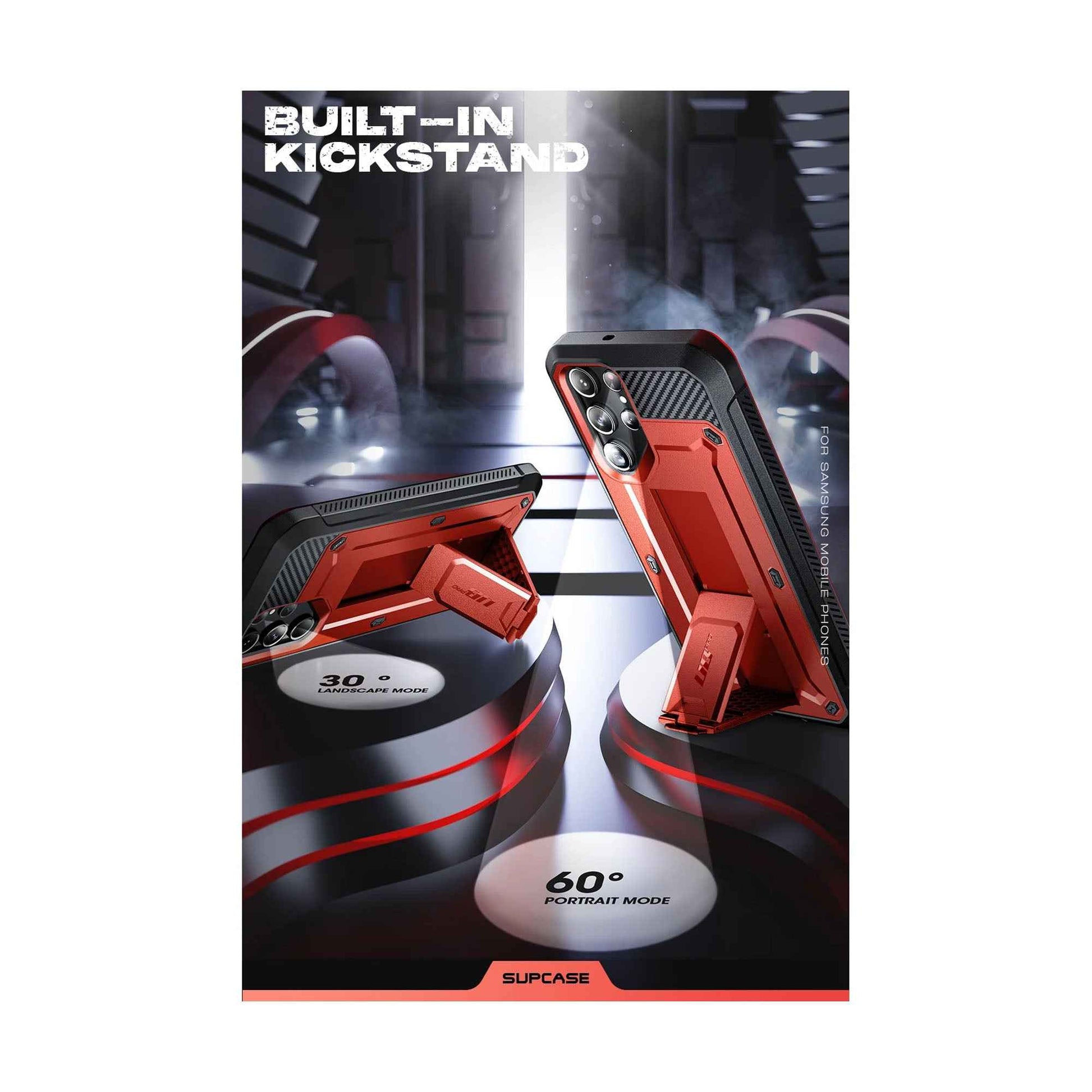 [ONLINE EXCLUSIVE] Supcase Unicorn Beetle PRO for Samsung Galaxy S23 Ultra (Without built-in Screen Protector) - Metallic Red (Barcode : 843439121553 )