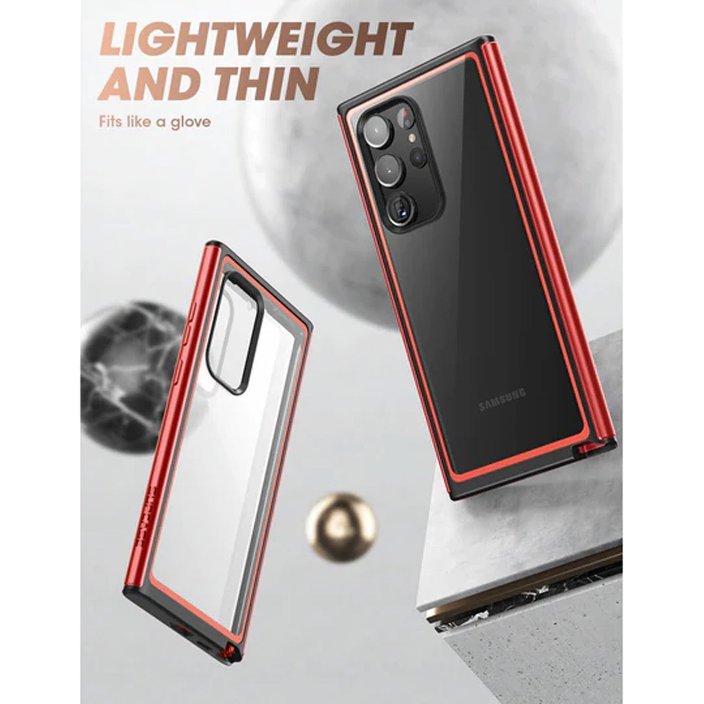 [ONLINE EXCLUSIVE] Supcase Unicorn Beetle Edge XT for Samsung Galaxy S23 Ultra ( With Build-in Screen Protector ) - Metallic Red (Barcode : 843439121607 )