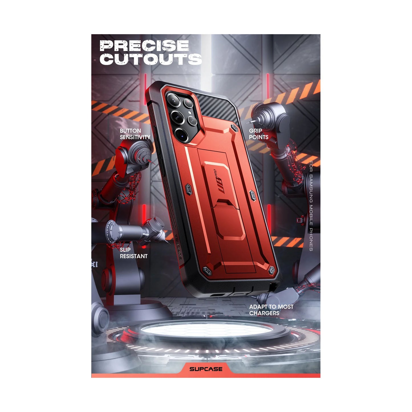 [ONLINE EXCLUSIVE] Supcase Unicorn Beetle PRO for Samsung Galaxy S23 Ultra (Without built-in Screen Protector) - Metallic Red (Barcode : 843439121553 )