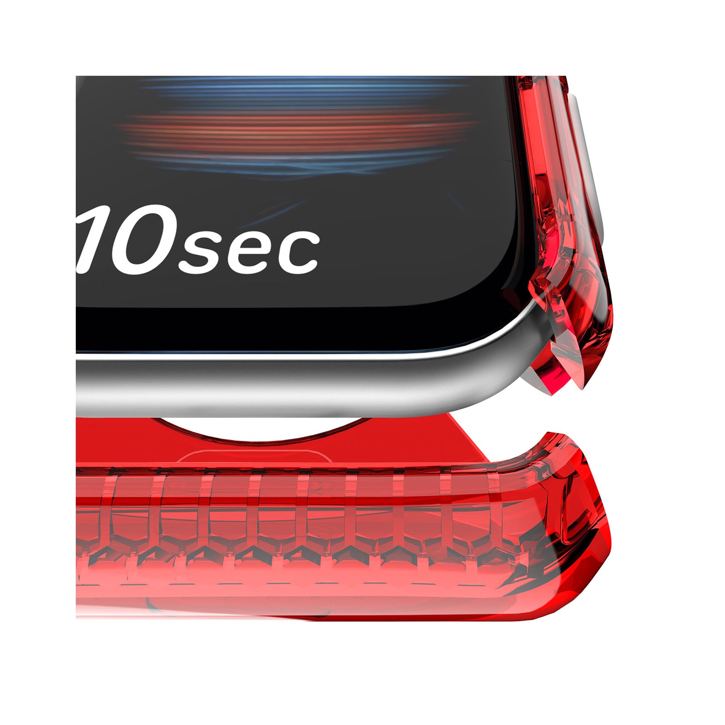 ITSKINS Spectrum Clear Case for Apple Watch ( 45mm - 44mm ) Series 8 - SE2 - 7 - 6 - SE - 5 - 4 - Red (Barcode: 4894465926908 ) - Forexengineer -Malaysia- 4894465926908