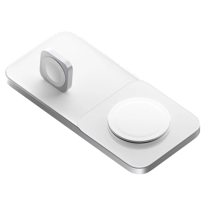 Nomad Base One Max - MagSafe and Apple Watch Charging Base 15W - Silver ( Barcode: 856500011745 ) - Forexengineer -Malaysia- 856500011745